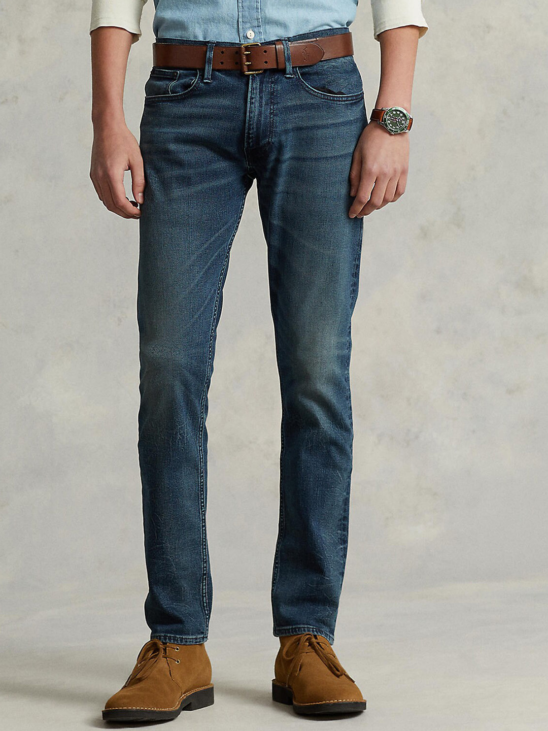 

Polo Ralph Lauren Men Light Fade Cotton Jeans, Blue