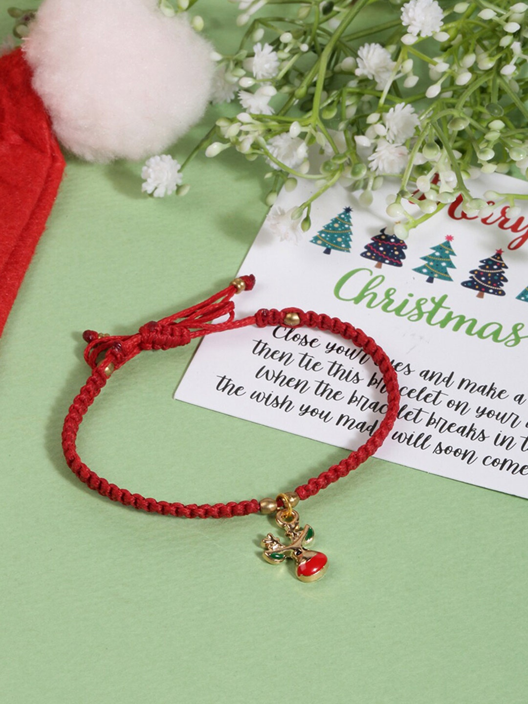 

EL REGALO Christmas Kids Red Charm Bracelet
