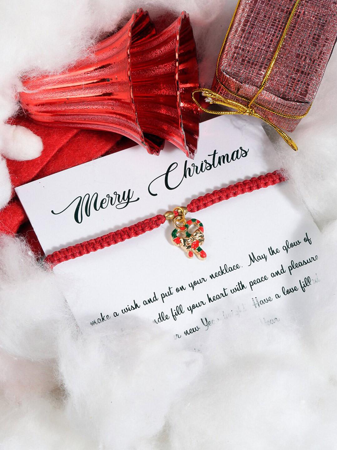 

EL REGALO Christmas Girls Red Charm Bracelet