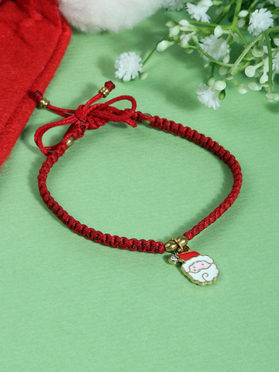 

EL REGALO Christmas Kids Red & White Wraparound Bracelet