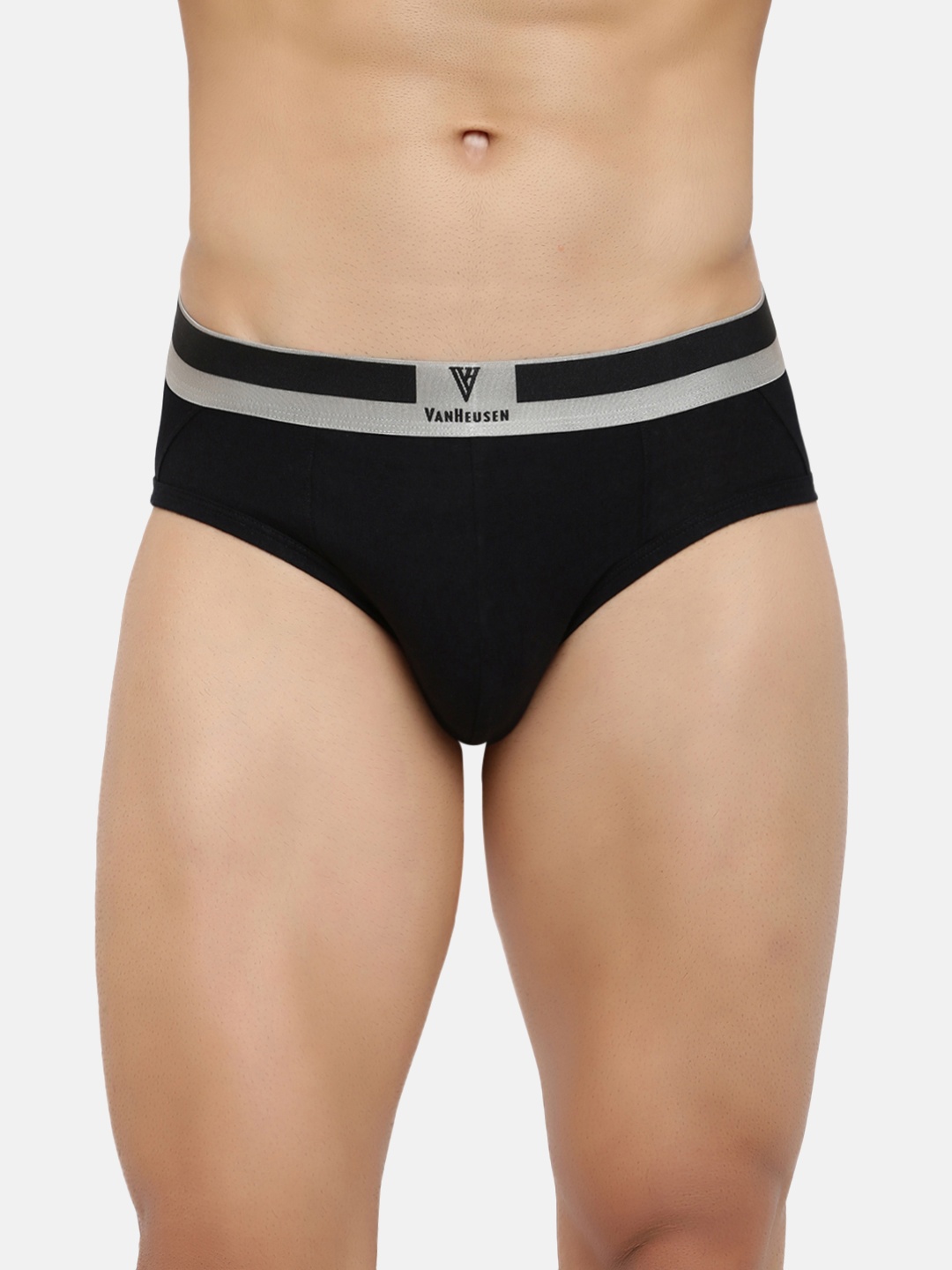 

Van Heusen Men Solid Colour Fresh Ultra Soft Briefs 20002, Black