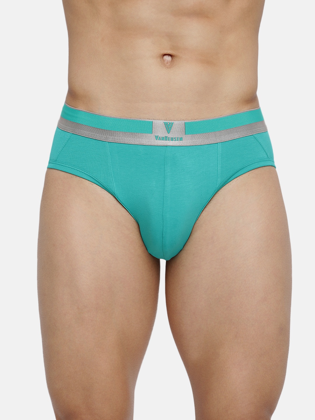 

Van Heusen Men Solid Colour Fresh Ultra Soft Briefs, Green