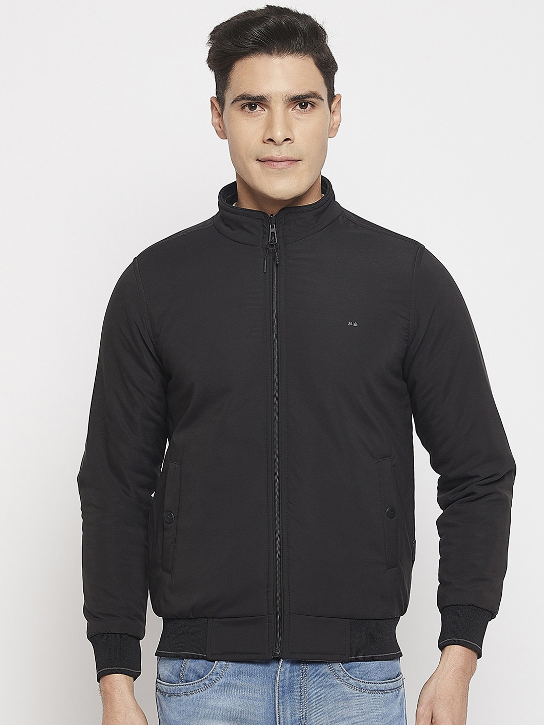 

Okane Men Reversible Bomber Jacket, Black