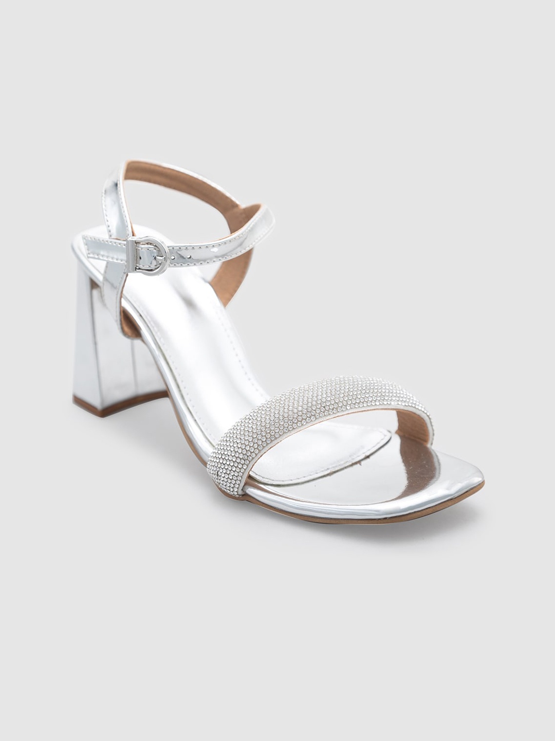 

Sole To Soul Embellished Party Block Heels, Silver