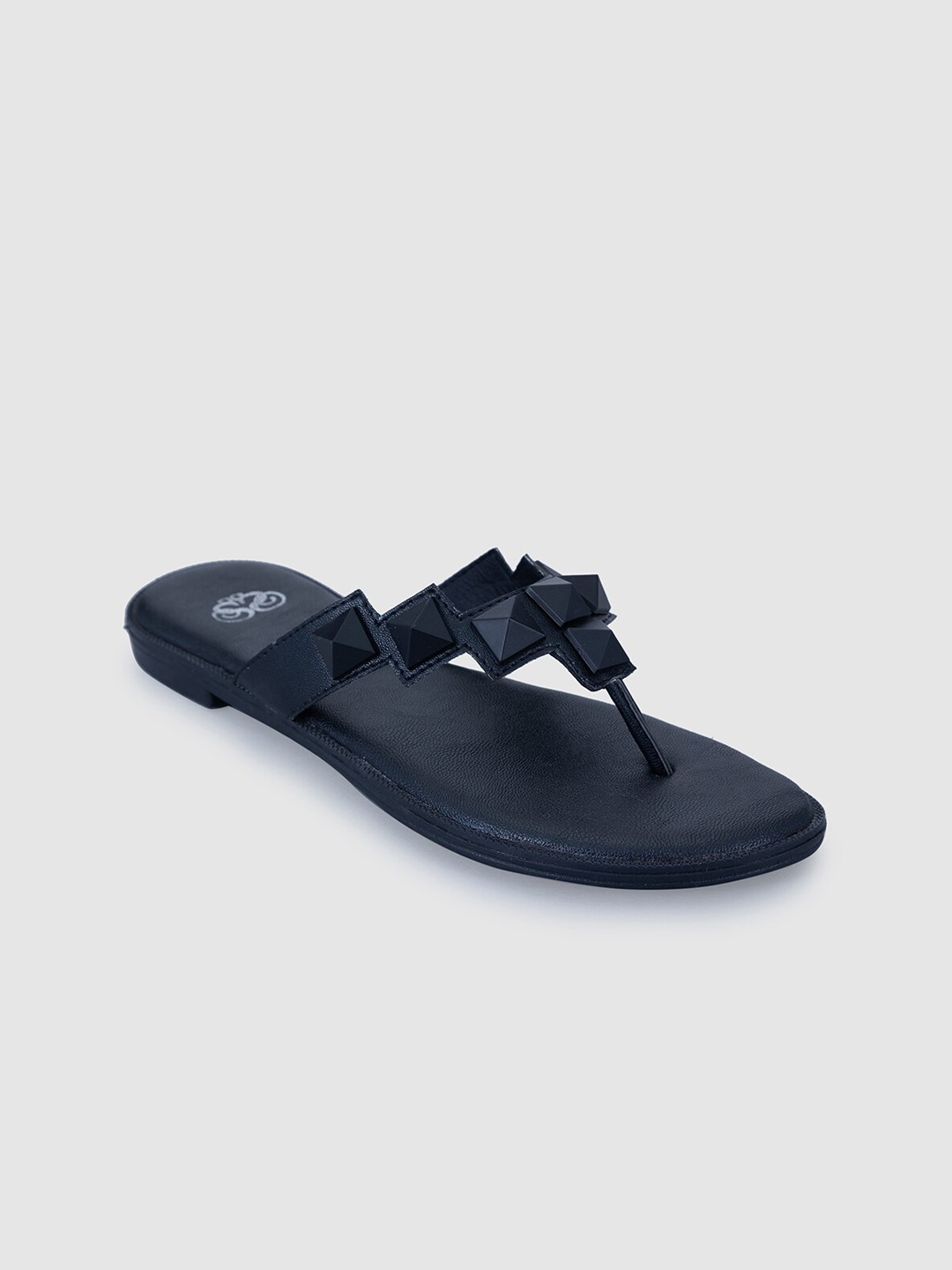 

Sole To Soul Women Textured Open Toe Flats, Black