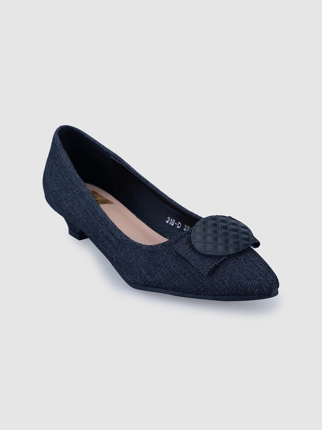 

Sole To Soul Bows Embellished Kitten Pump Heels, Black