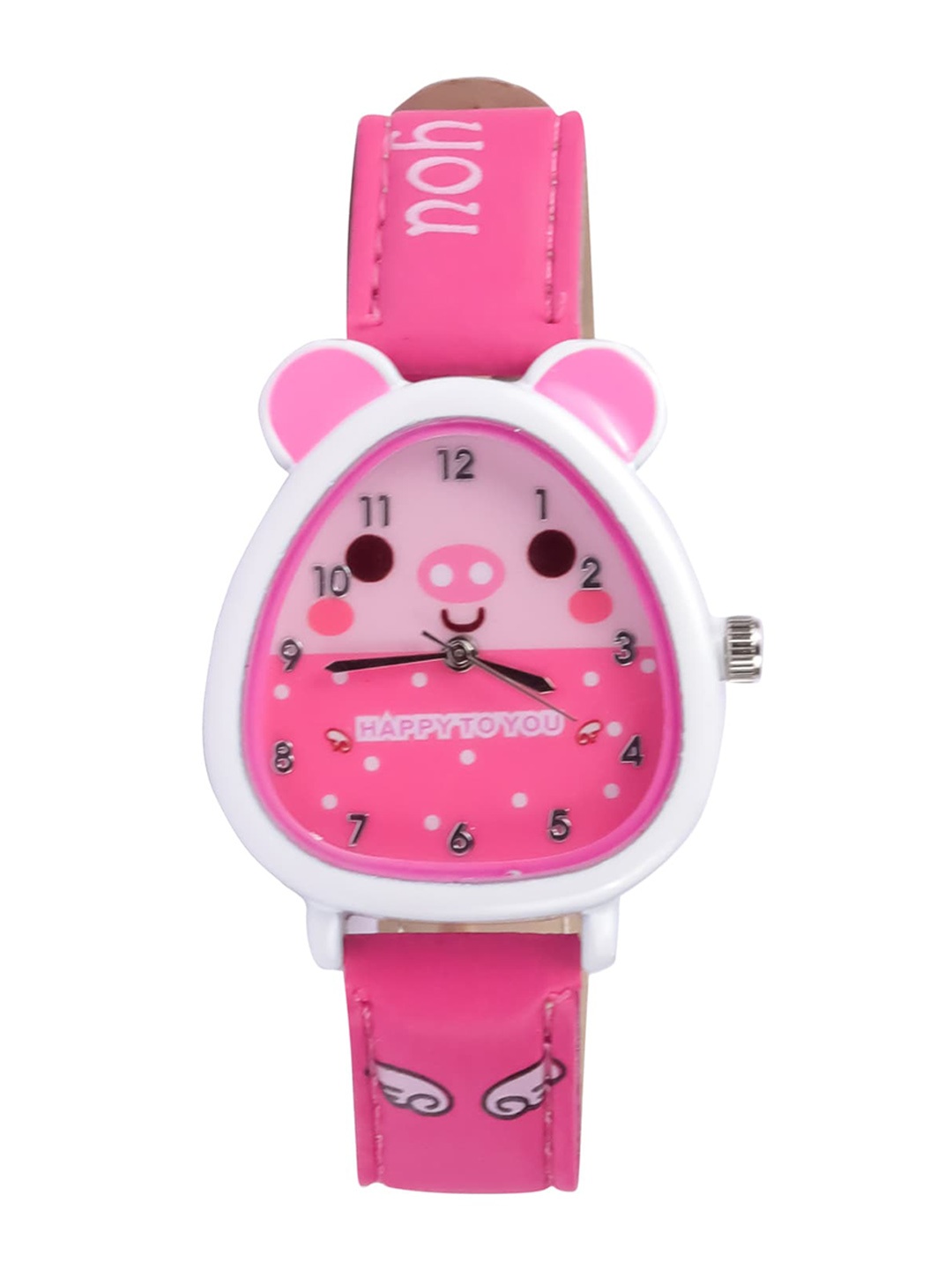 

Spiky Unisex Kids Printed Dial & Leather Strap Analogue Watch ZHty_Pnk_Pnk, Pink