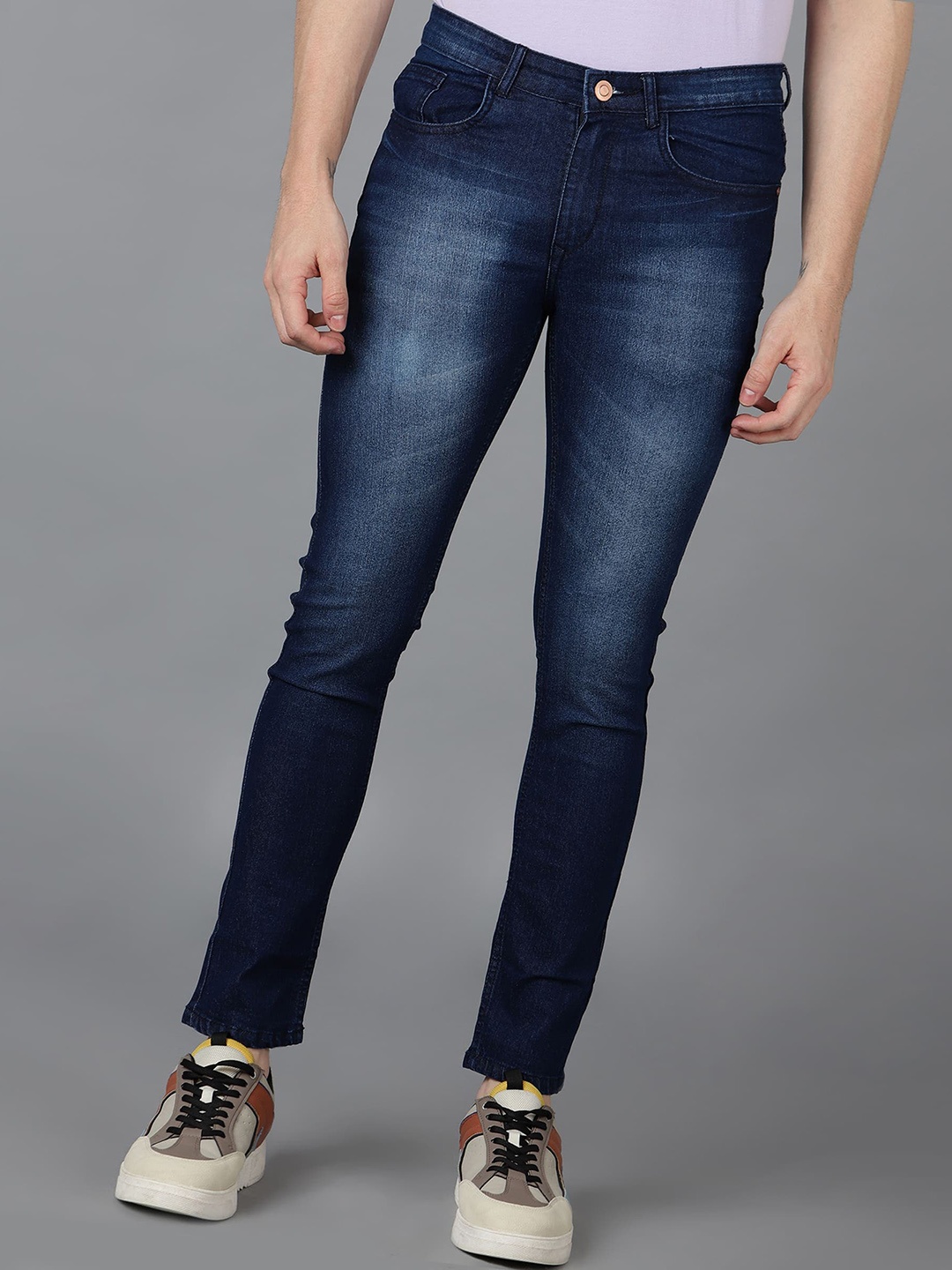 

Urbano Fashion Men Slim Fit Light Fade Stretchable Cotton Jeans, Blue