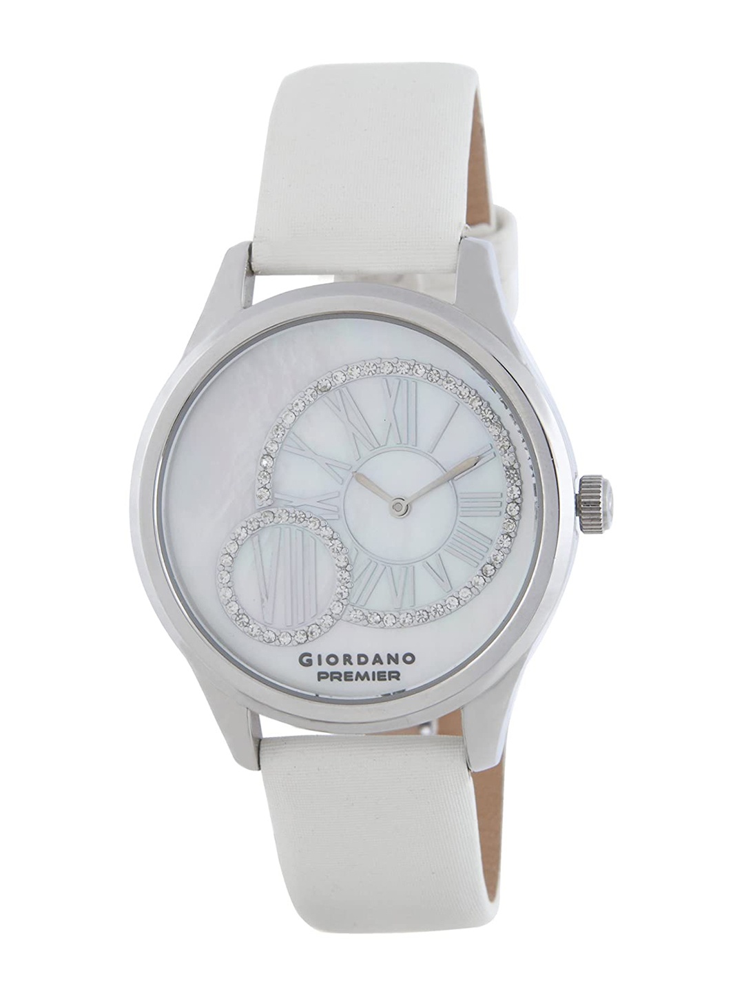 

GIORDANO Women White Printed Dial & White Leather Straps Analogue Watch