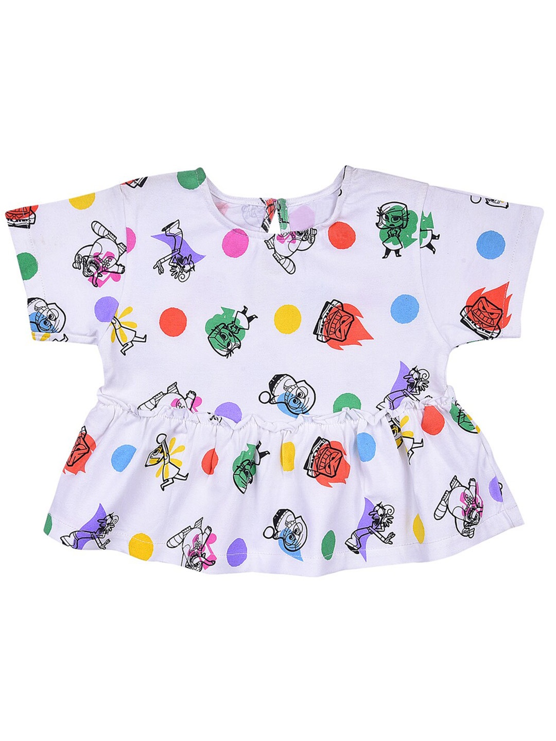 

Wish Karo White Pure Cotton Print Top