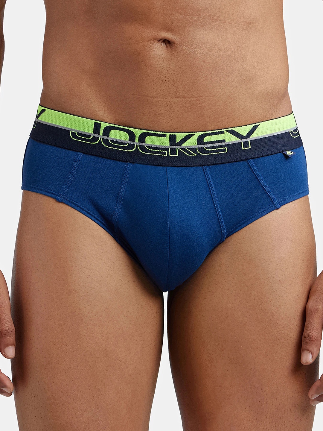 

Jockey Combed Cotton Brief with Ultrasoft Waistband-FP01, Blue