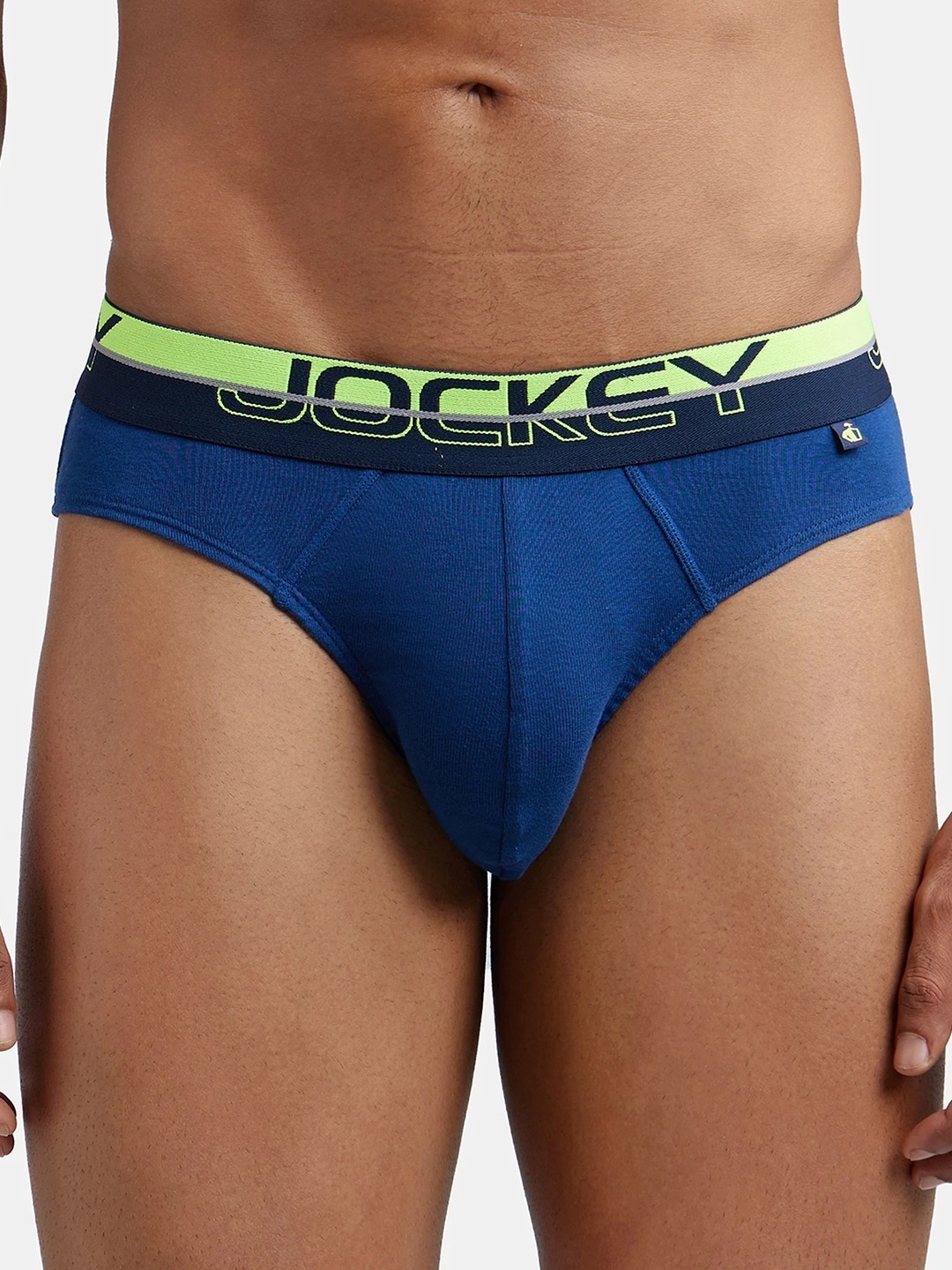 

Jockey Combed Cotton Rib Brief with Ultrasoft Waistband -FP02, Blue