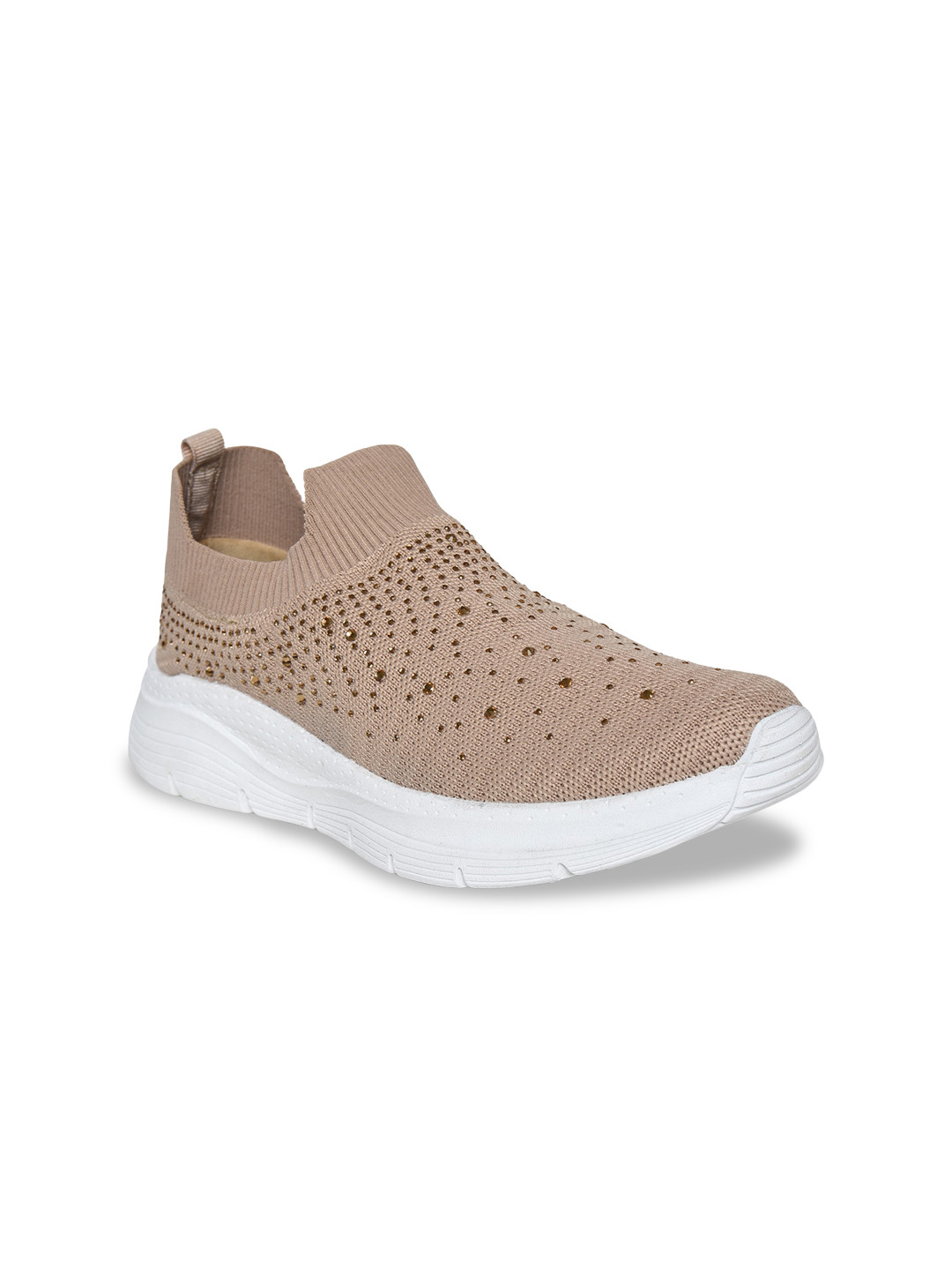 

IMPAKTO Women Woven Design Slip-On Sneakers, Beige