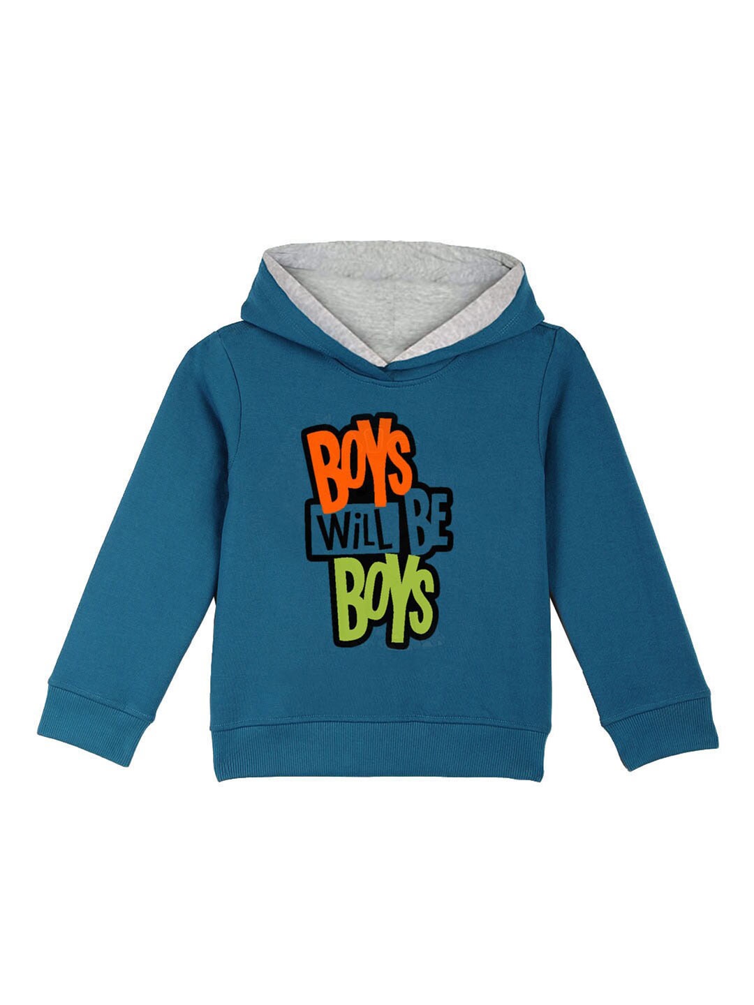 

Naughty Ninos Boys Printed Hooded Sweatshirt, Blue