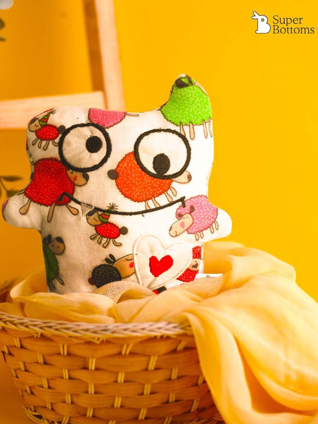 

SuperBottoms Set Of 2 Mini Monster & Honey Bunny Soft Toys, White