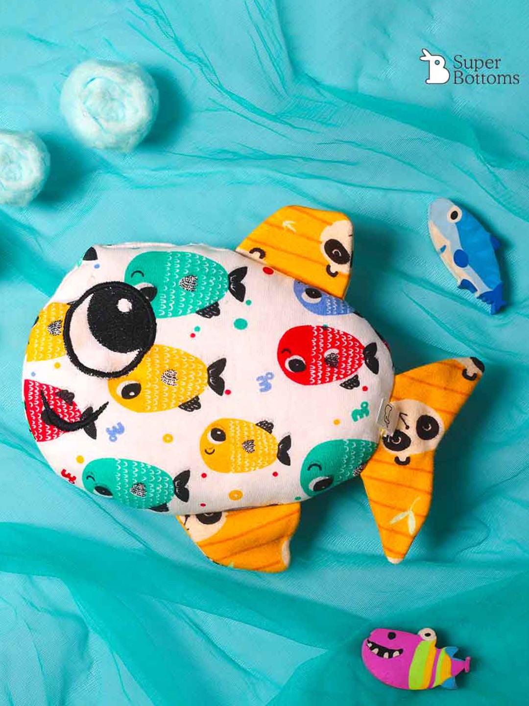 

SuperBottoms Set of 5 Mini Monster + Honey Bunny + Yeow Meow + Mr. Owly + Li'l Fishy, Blue