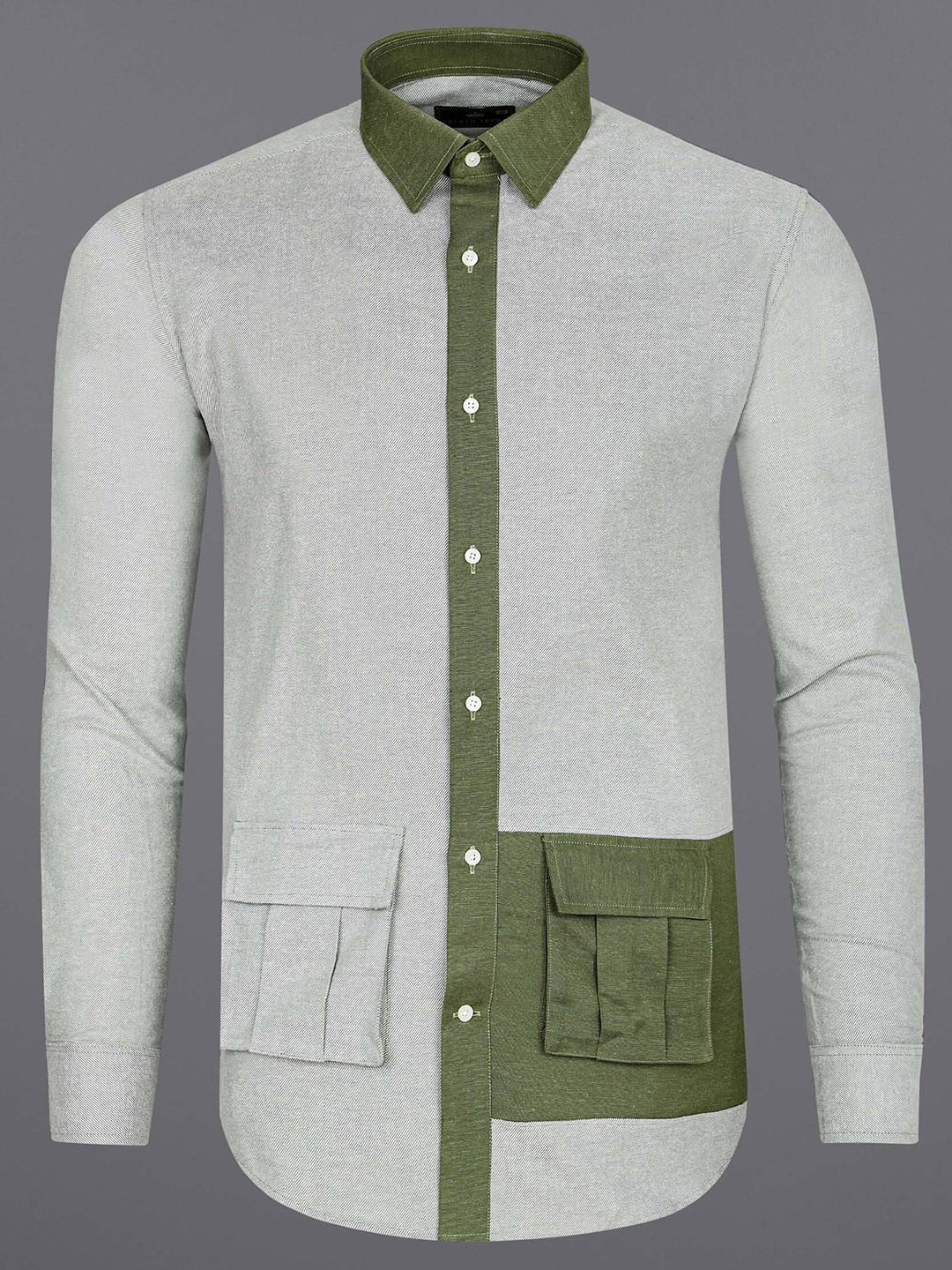 

FRENCH CROWN Men Grey Standard Casual Shirt