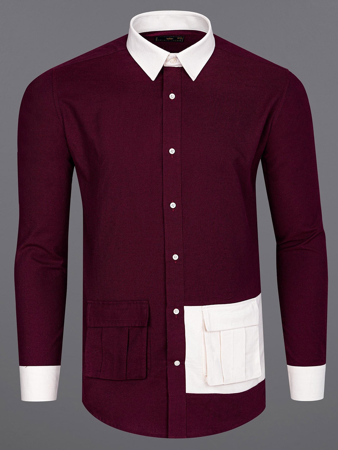 

FRENCH CROWN Men Red Standard Casual Shirt