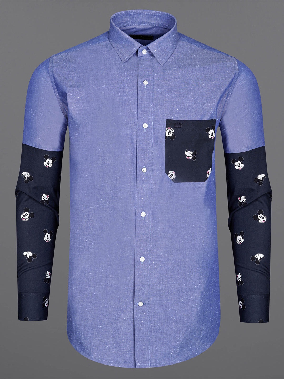 

FRENCH CROWN Men Cotton Standard Floral Printed Casual Shirt, Blue