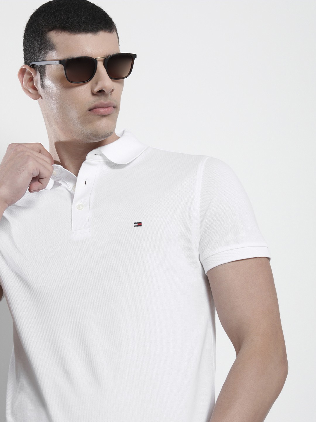 

Tommy Hilfiger Men Polo Collar Slim Fit T-shirt, White
