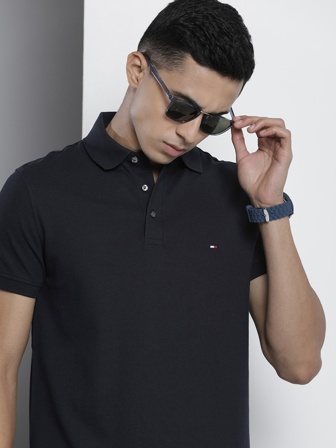 

Tommy Hilfiger Men Polo Collar Slim Fit T-shirt, Navy blue