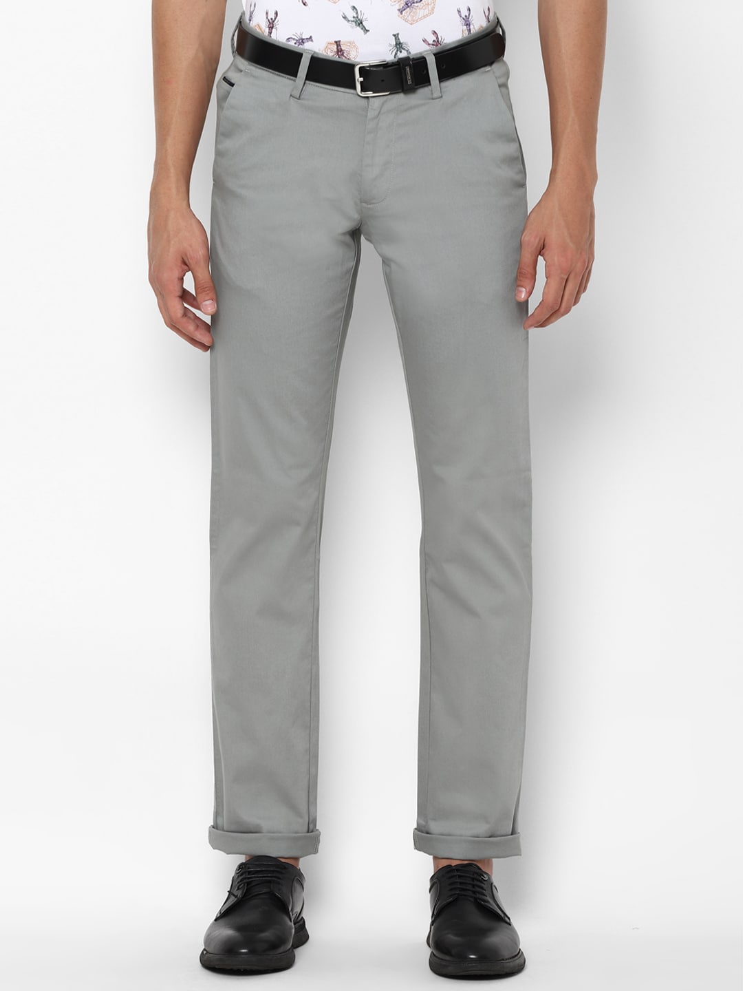 

Allen Solly Men Cotton Trousers, Grey