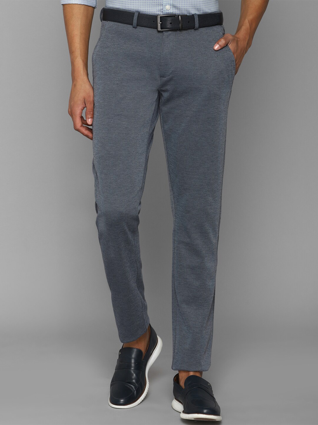 

Allen Solly Men Slim Fit Trousers, Grey