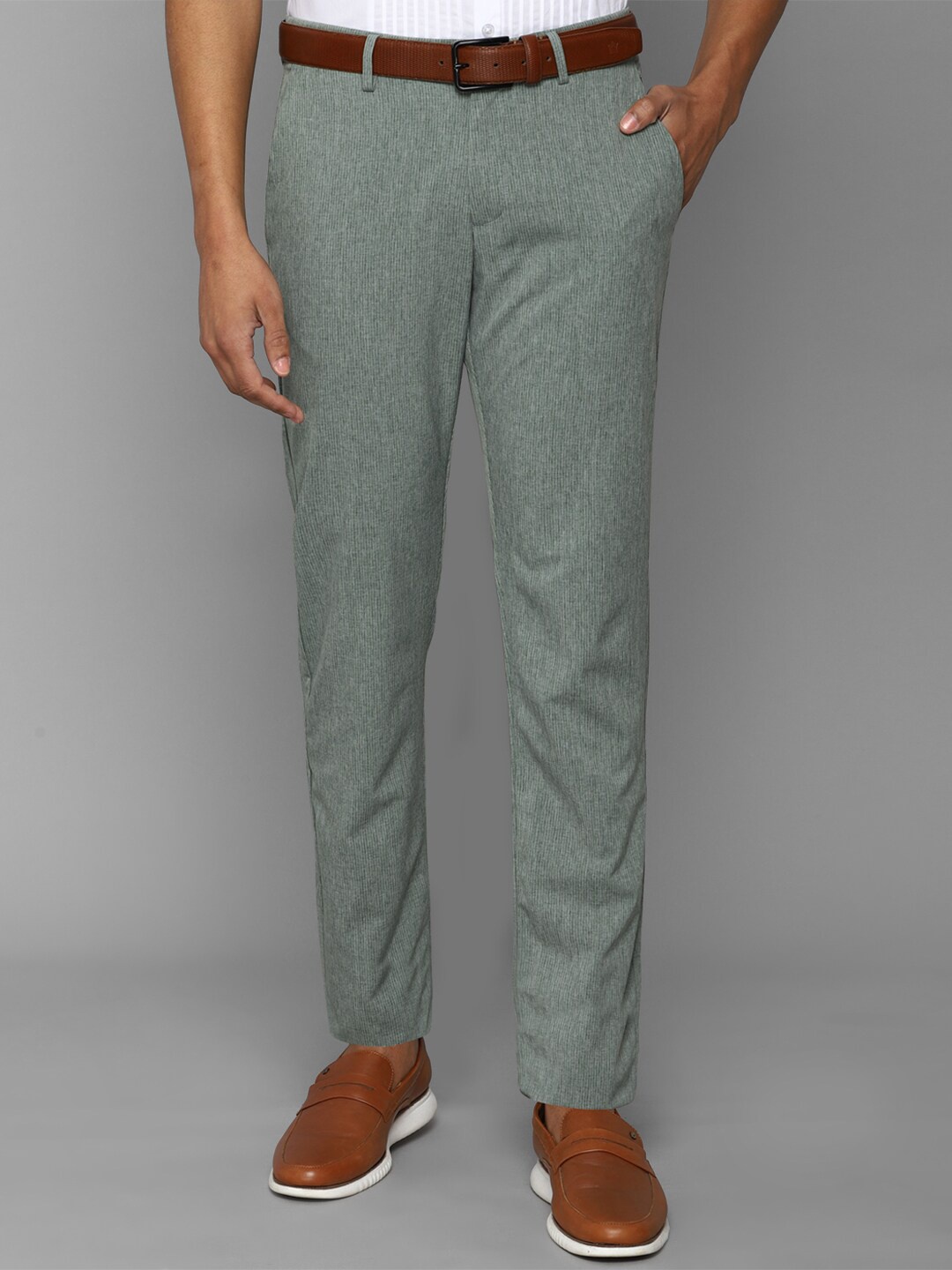 

Allen Solly Men Slim Fit Trousers, Green