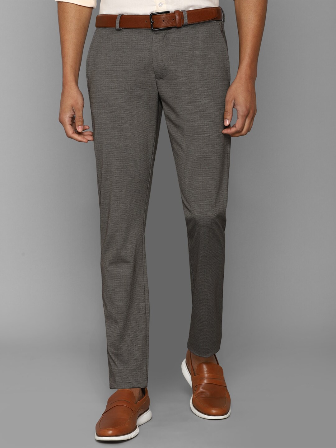 

Allen Solly Men Slim Fit Trousers, Taupe