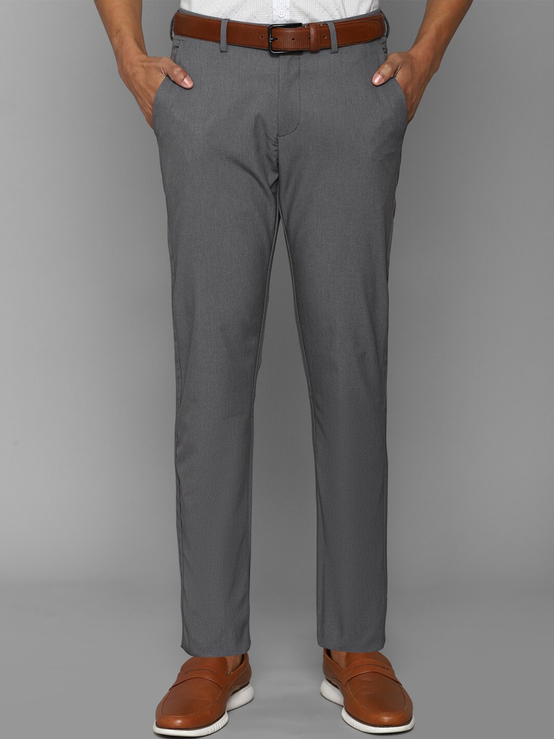 

Allen Solly Men Grey Slim Fit Chinos Trousers