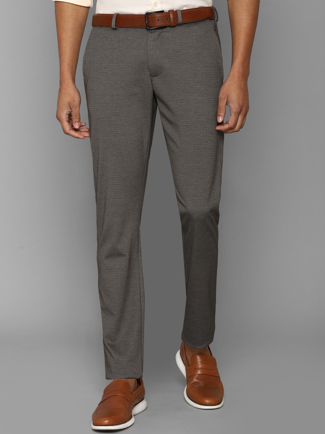 

Allen Solly Men Slim Fit Trousers, Grey