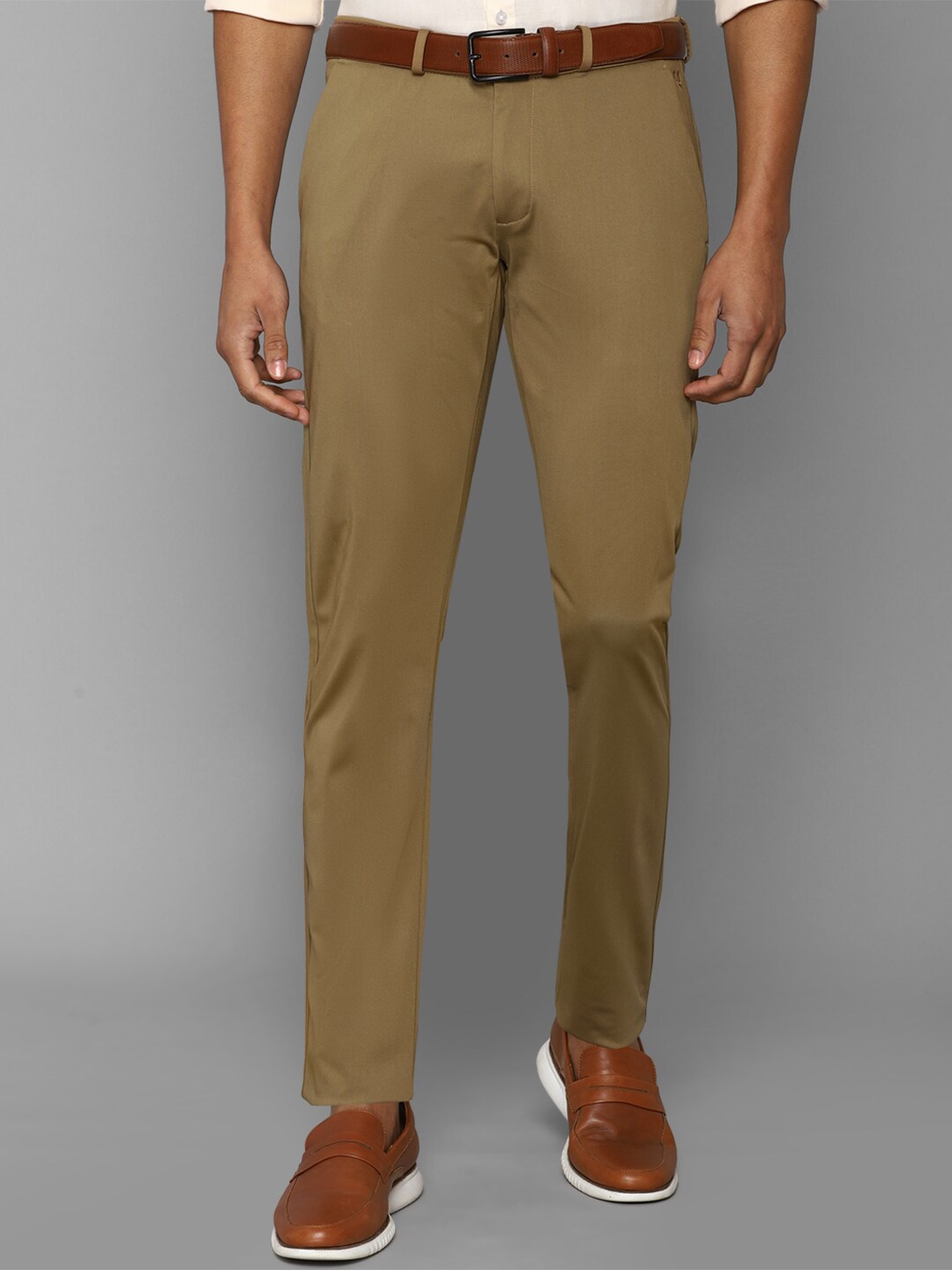 

Allen Solly Men Slim Fit Trousers, Brown