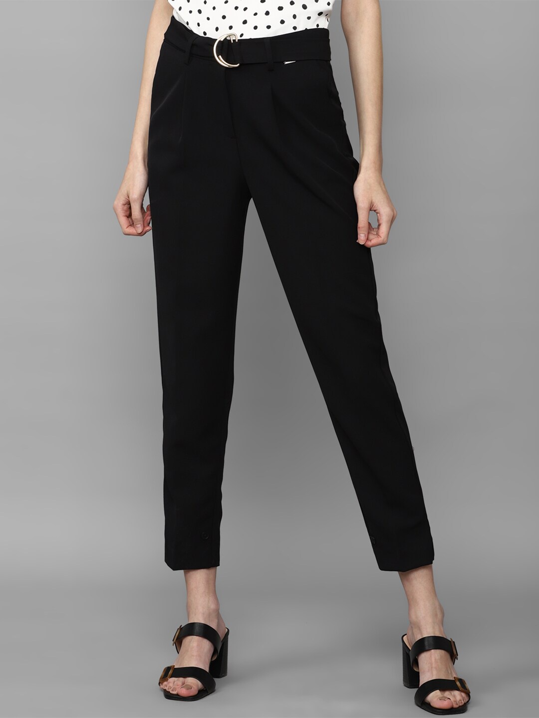 

Allen Solly Woman Women Pleated Trousers, Black