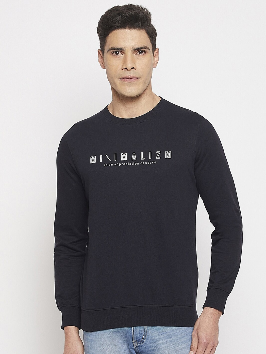 

Octave Men Printed Pure Cotton T-shirt, Black