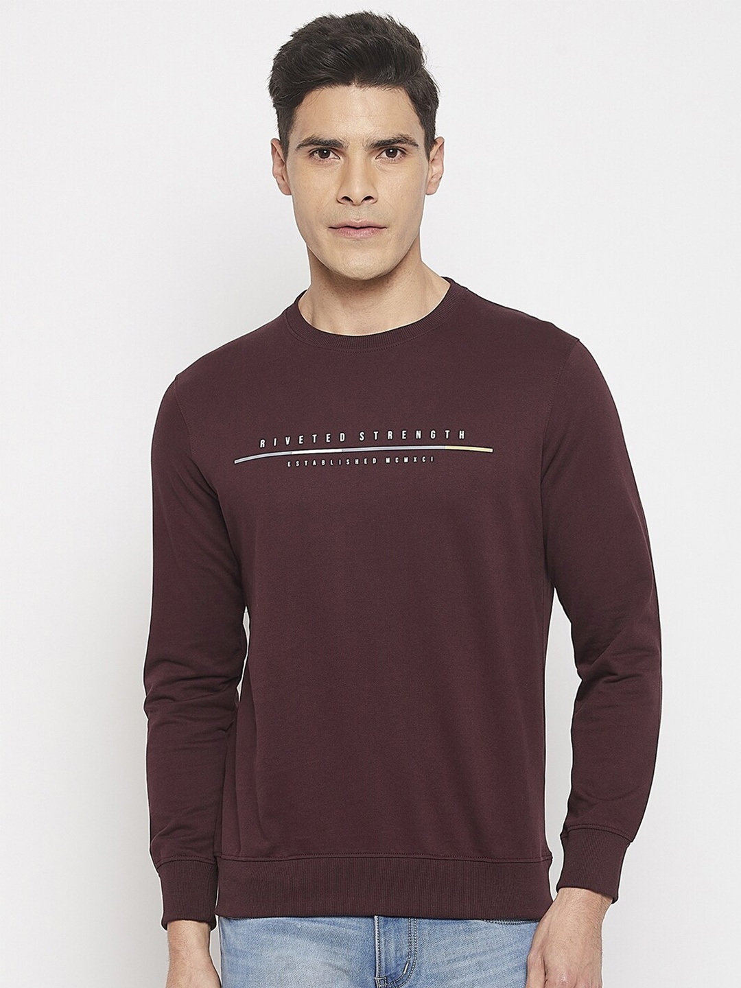 

Octave Men Cotton T-shirt, Maroon