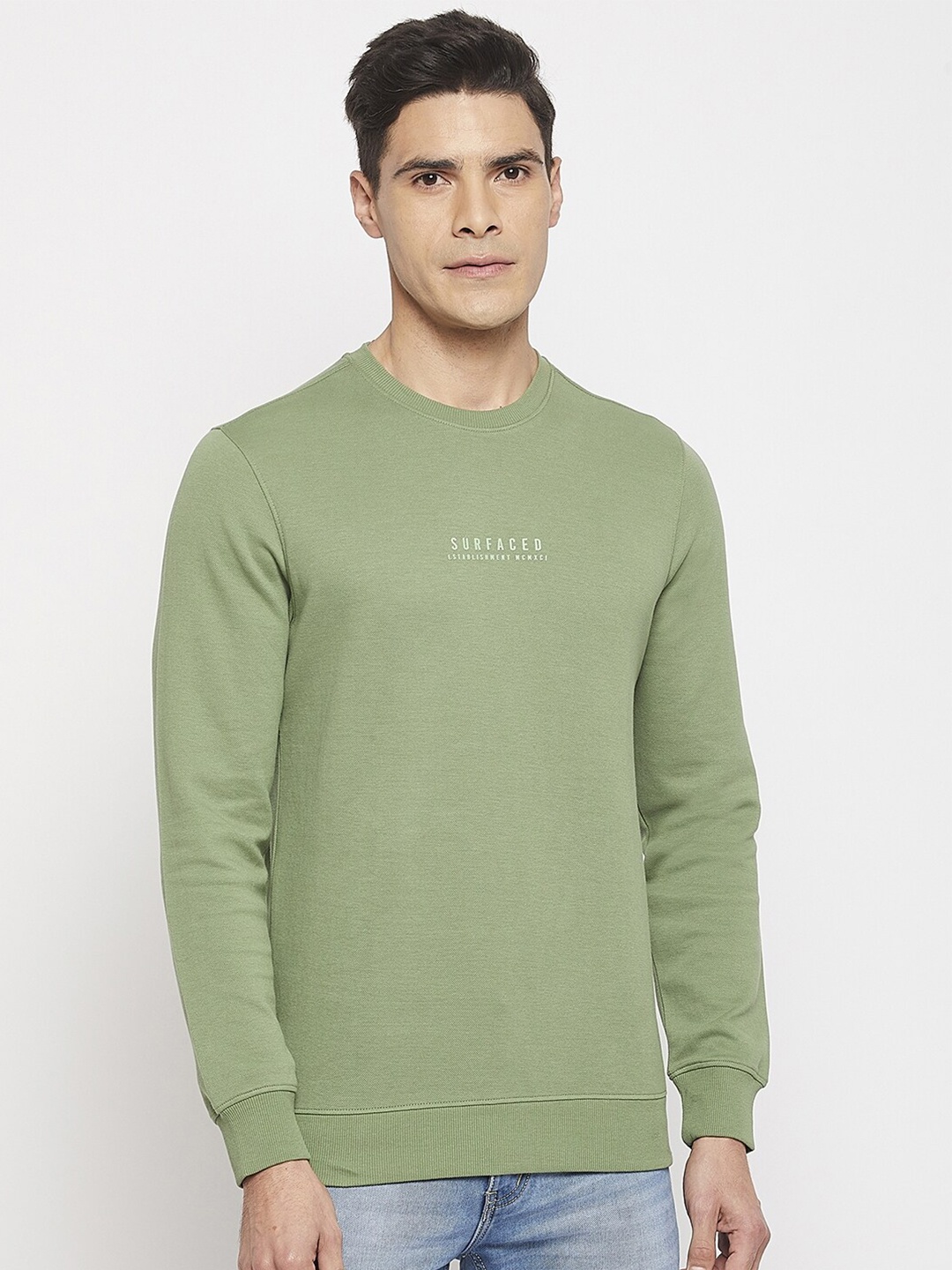 

Octave Men Pure Cotton T-shirt, Green