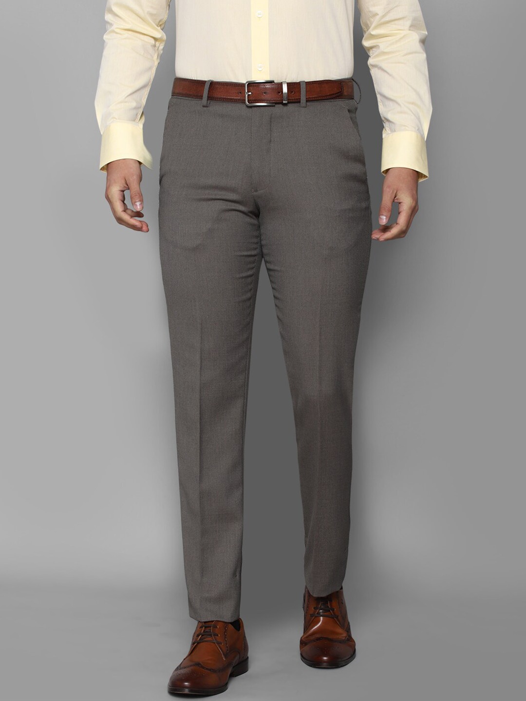 

Louis Philippe Men Slim Fit Trousers, Taupe