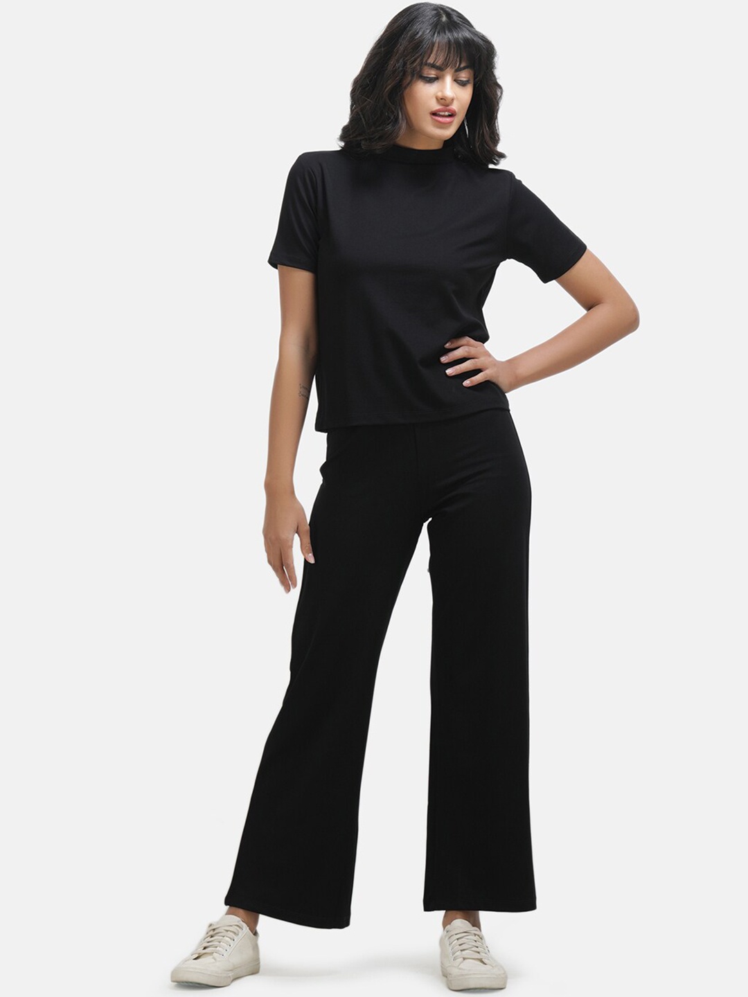 

KOI SLEEPWEAR Women Top & Trouser Co-Ords, Black