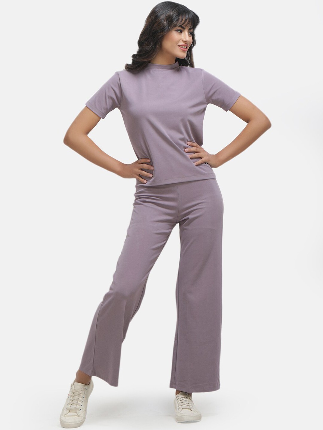 

KOI SLEEPWEAR Women T-Shirt & Trouser Co-Ords, Lavender