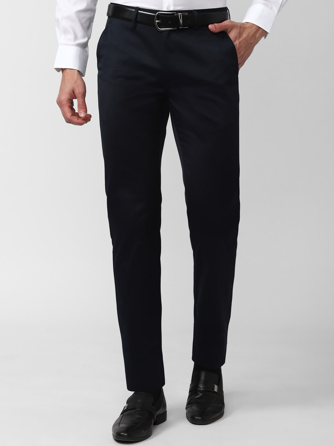 

Peter England Casuals Men Formal Trousers, Black