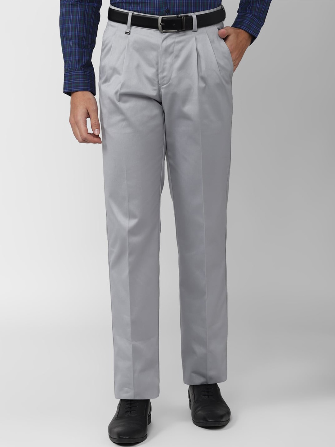 

Van Heusen Men Pleated Formal Trouser, Grey