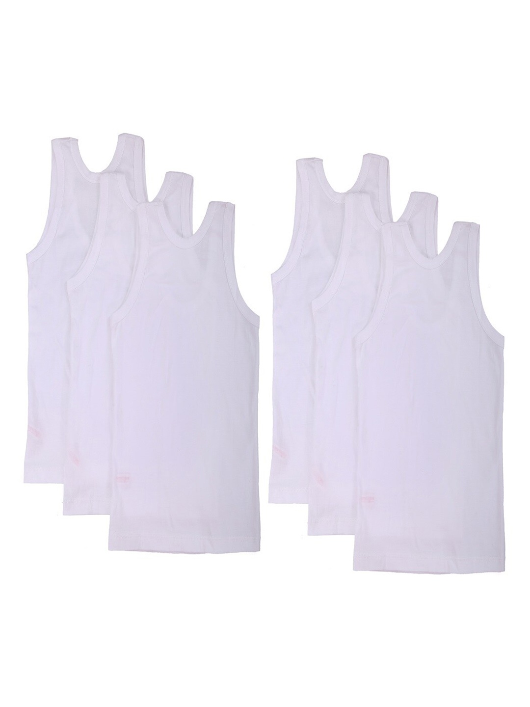 

SMARTERKIDS Infants Pack of 4 Pure Cotton Round Neck Innerwear Basic Vest, White
