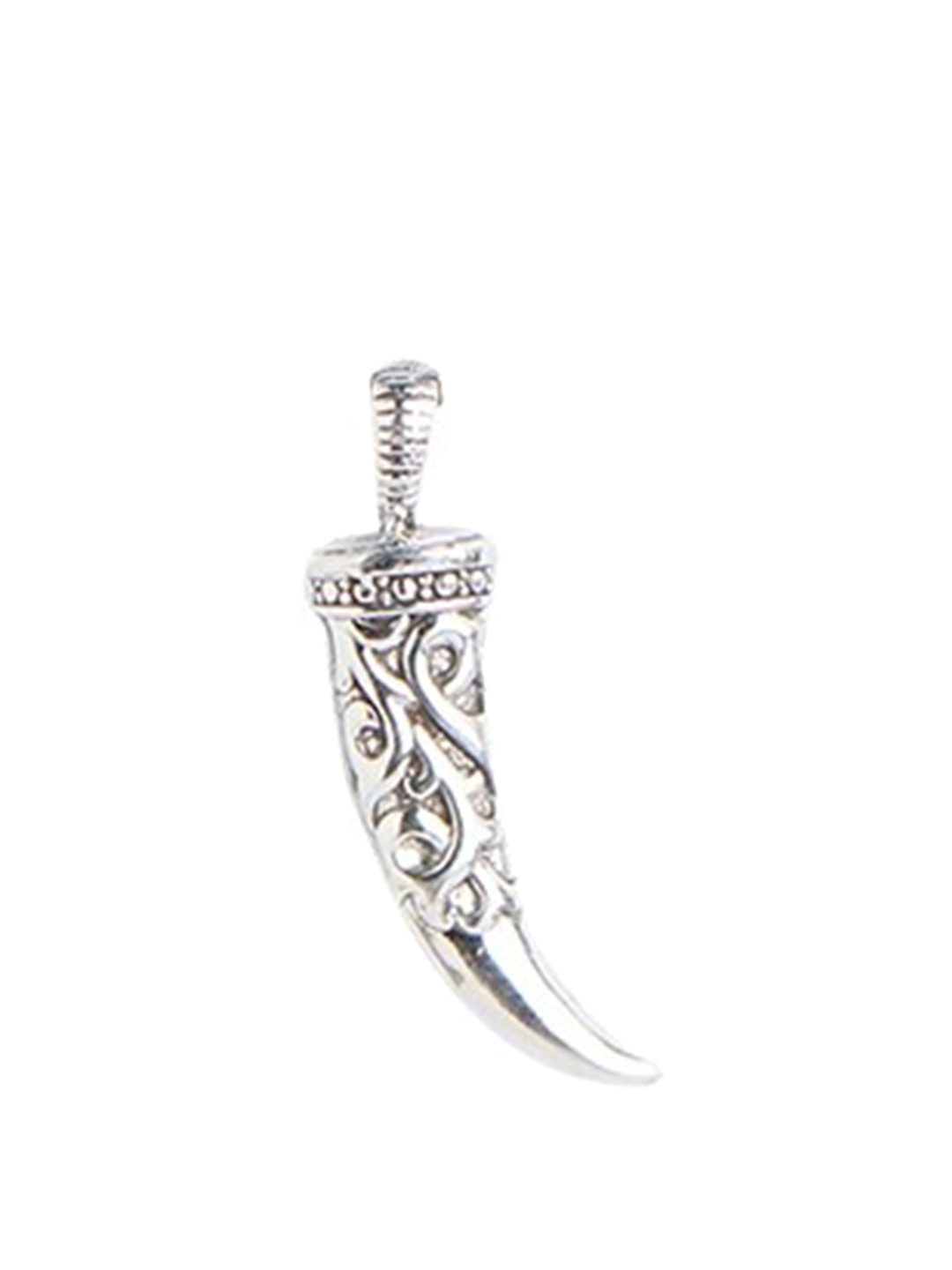 

ahilya 92.5 Sterling Silver Silver-Plated Tiger Tooth Pendant