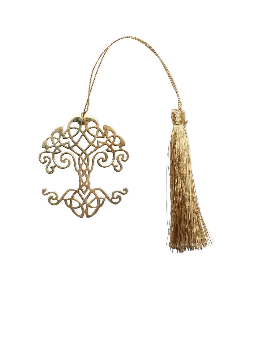 

ahilya 92.5 Sterling Silver & Gold-Plated Tree Of Life Bookmark Pendant