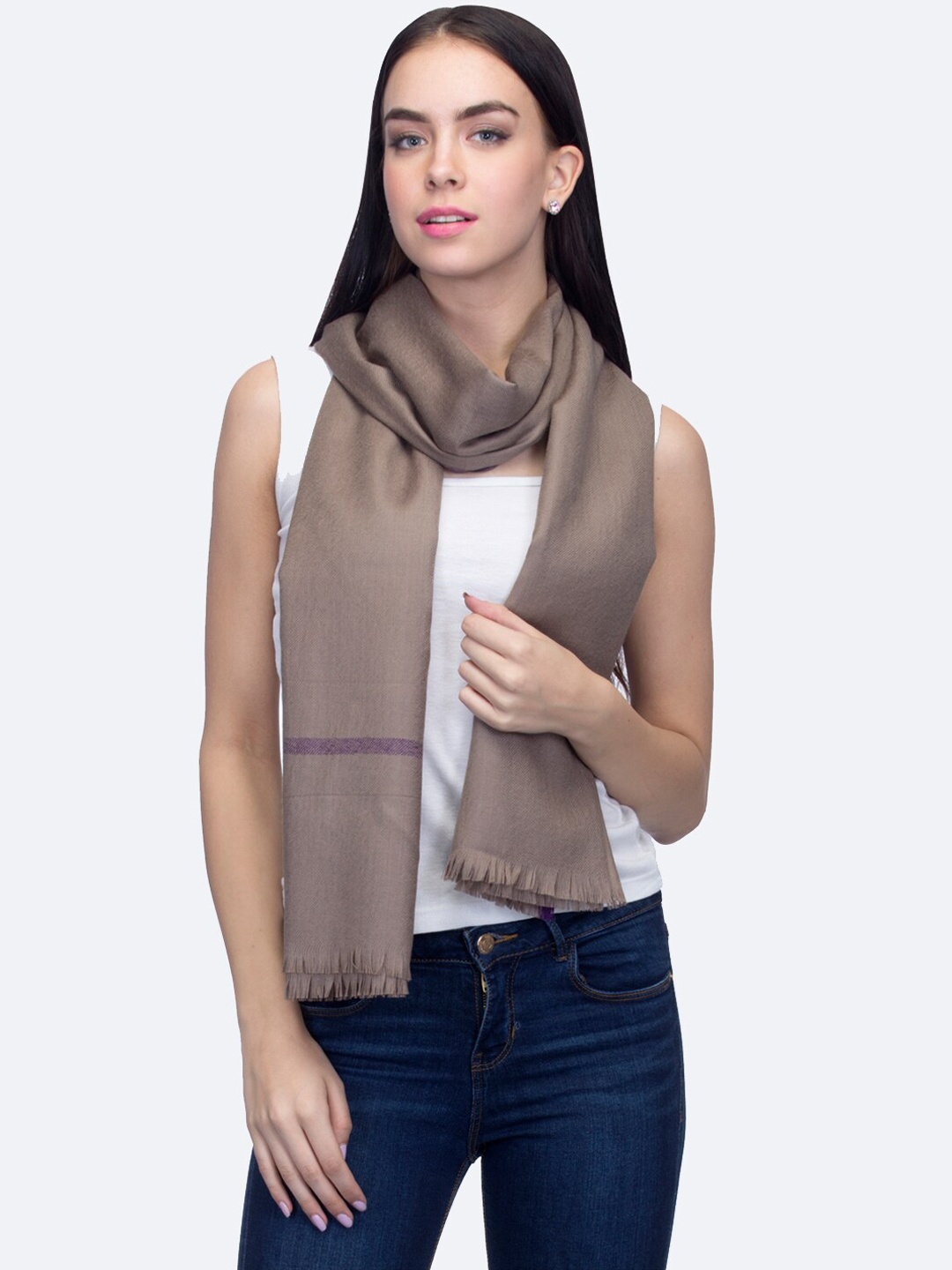 

SHINGORA Women Woolen Shawl, Beige