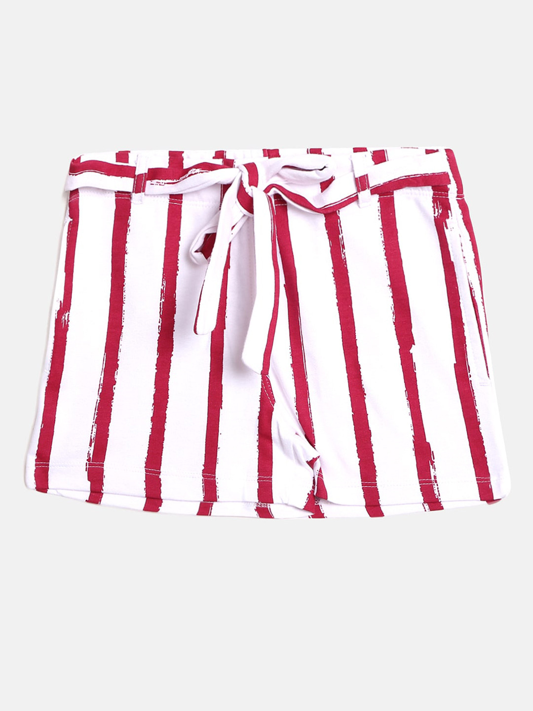 

abof Girls Striped Shorts, White
