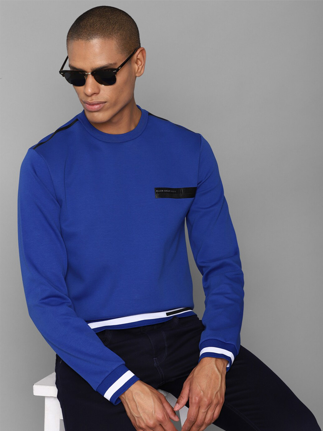 

Allen Solly Men Cotton Sweatshirt, Blue