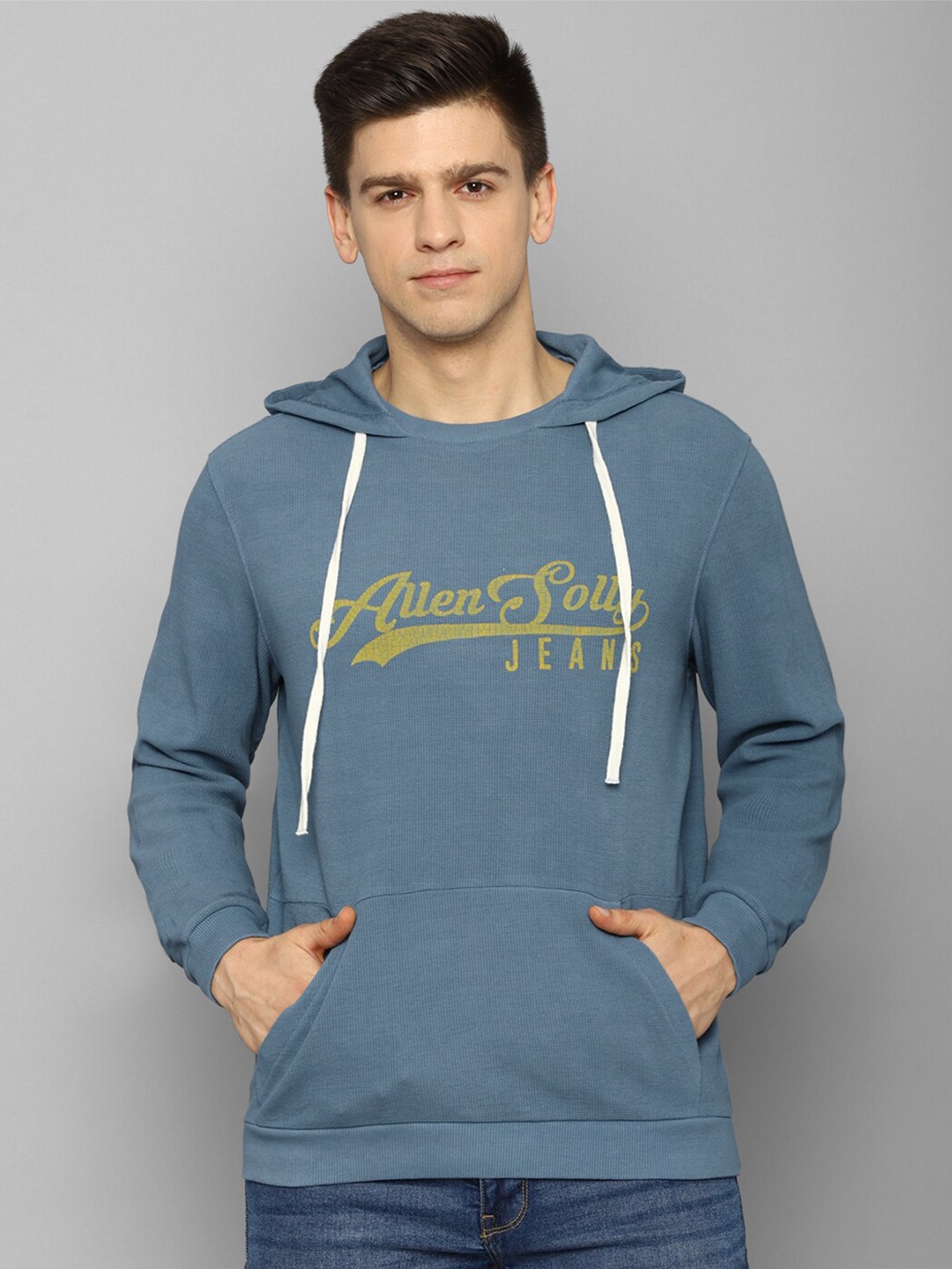 

Allen Solly Sport Men Printed Hooded Sweatshirt, Blue