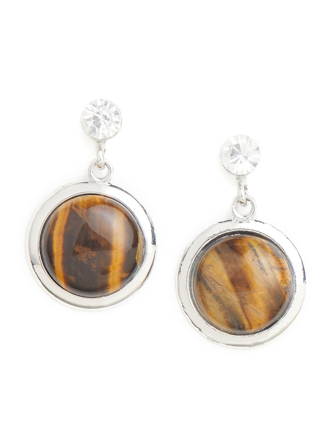 

Blisscovered Contemporary Drop Earrings, Brown