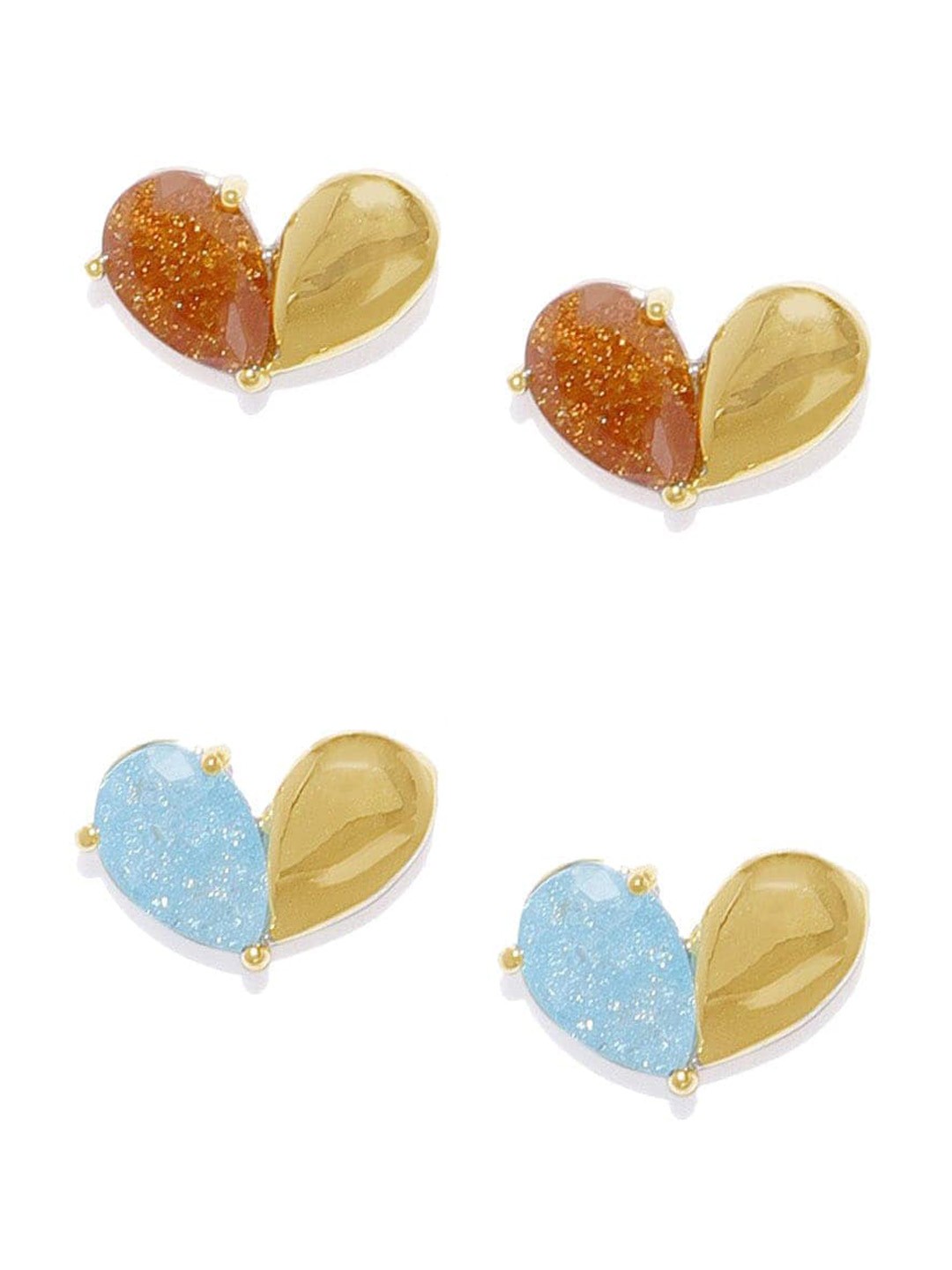

Blisscovered Pack Of 2 Contemporary Studs Earrings, Multi